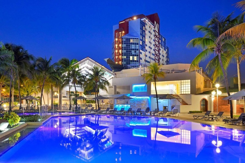 Melia Santiago, Santiago de Cuba Evening View of Pool and Hotel